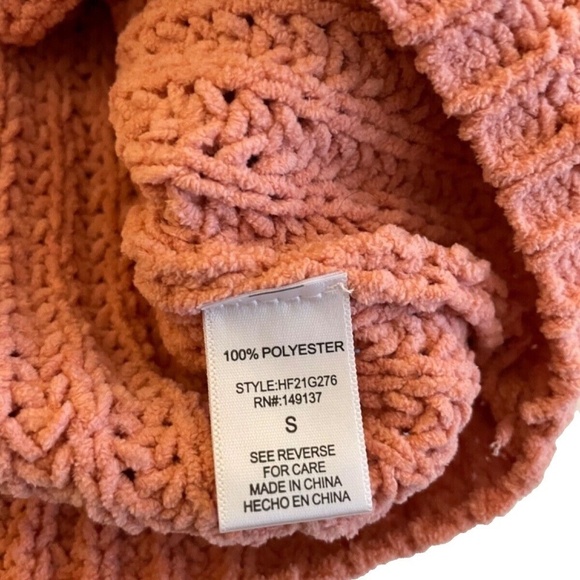 HYFVE Dusty Rose Pink 3/4 Cuffed Sleeve Womens‎ Sweater w/ Pocket; Size S - Picture 5 of 5